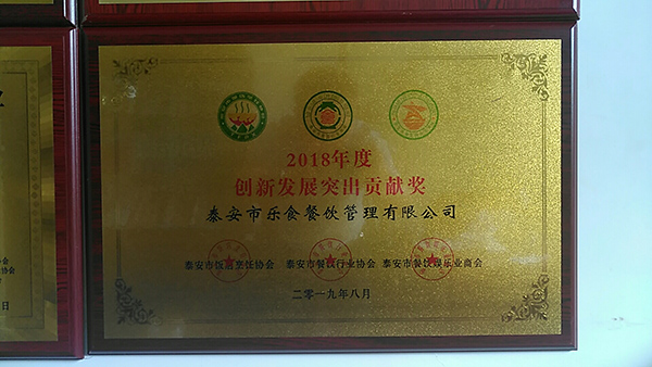 2018年度创新发展突出贡献奖